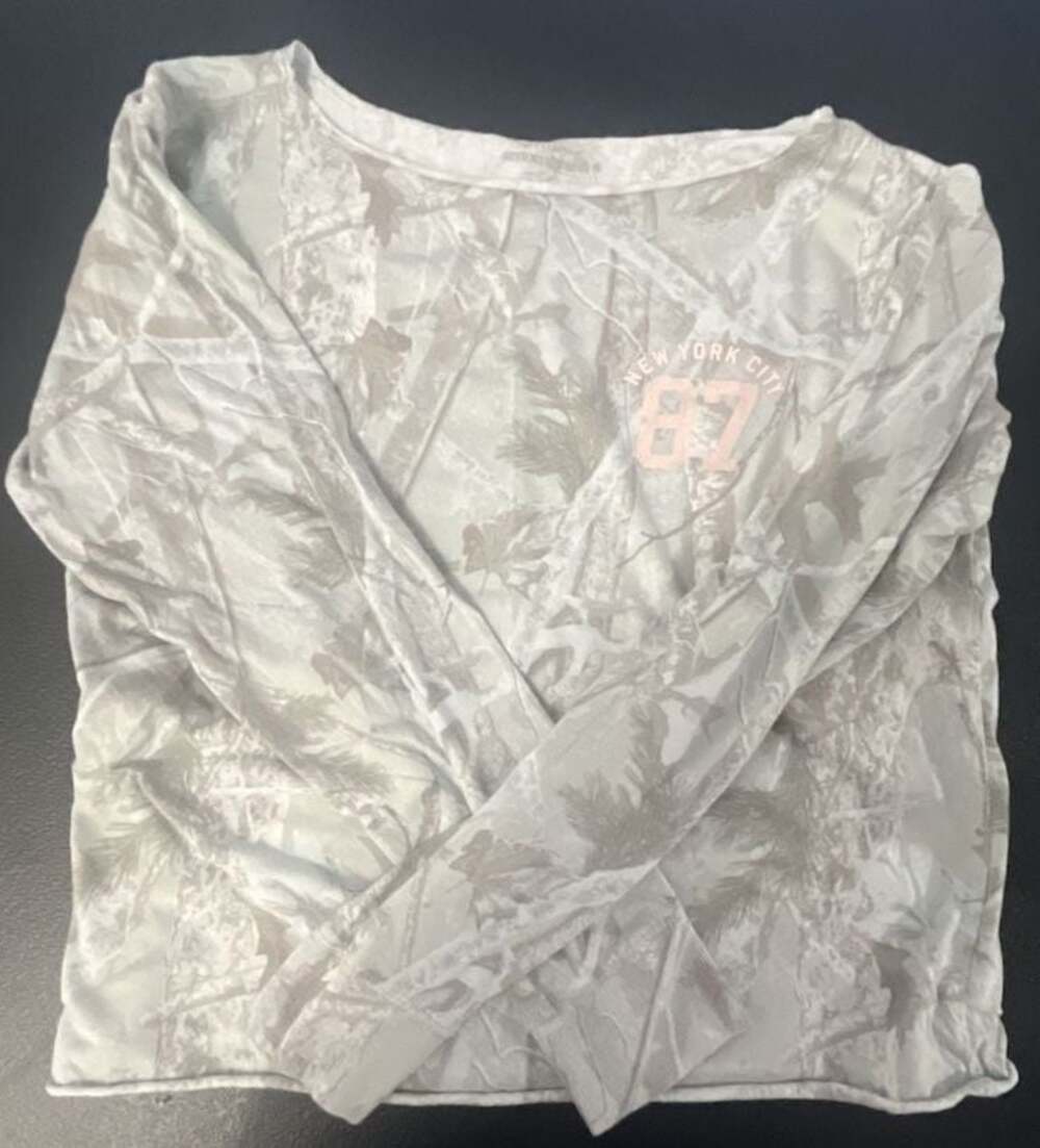Aeropostale Seriously Soft New York City 87 Camo Long Sleeve Top